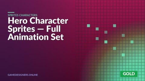 Hero Character Sprites — Full Animation Set