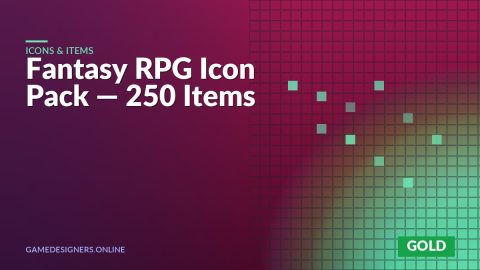 Cover image for a fantasy RPG icon pack