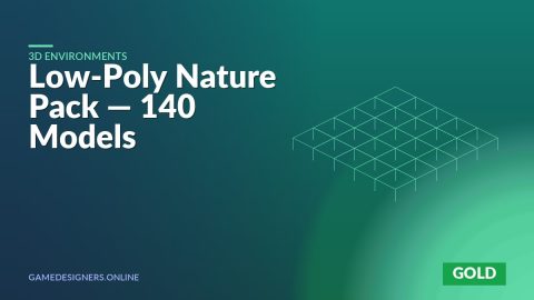 Low-Poly Nature Pack — 140 Models
