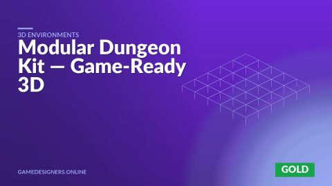 Cover image for a modular 3D dungeon asset kit