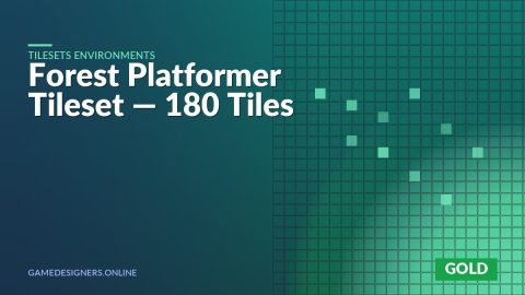 Forest Platformer Tileset — 180 Tiles