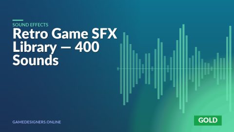 Cover image for a retro game sound effects library